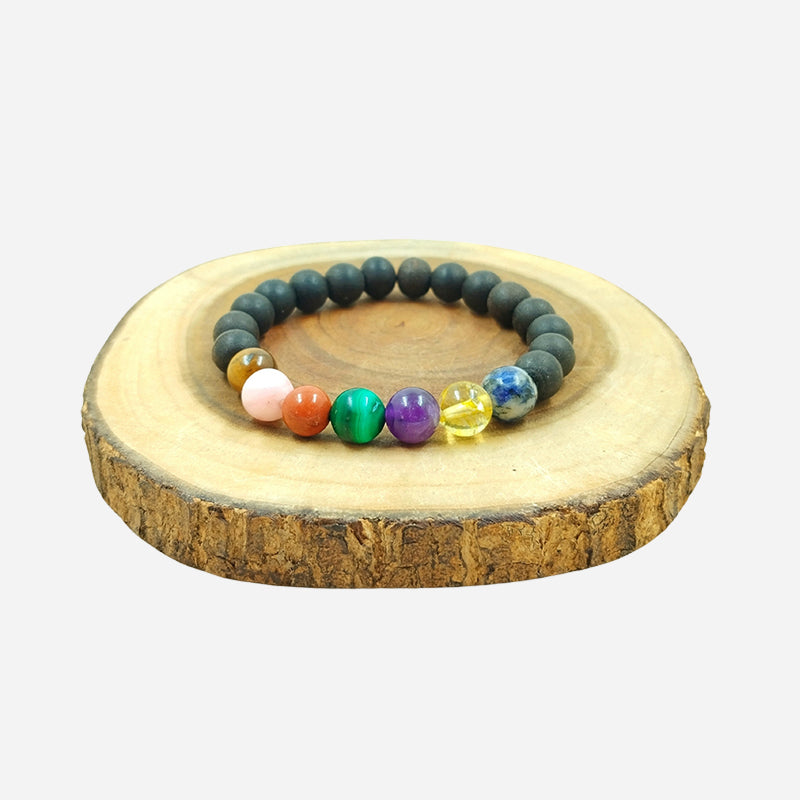 7 Rainbow Chakra Bracelet With 7 Gemstones